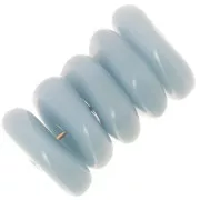 Cuentas redondas irregulares de 13 mm en resina opaca - Azul ahumado x6