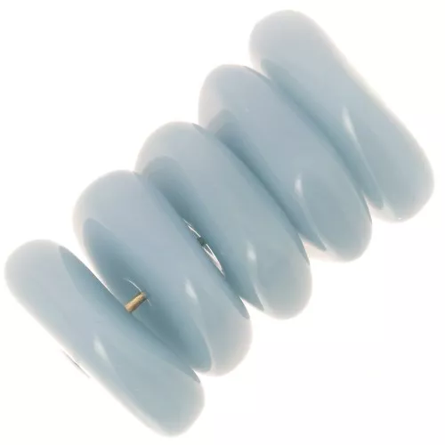 Cuentas redondas irregulares de 13 mm en resina opaca - Azul ahumado x6