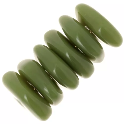 Cuentas redondas irregulares de 13 mm en resina opaca - Caqui x6