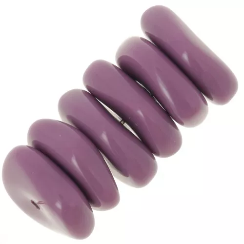 Cuentas redondas irregulares de 13 mm en resina opaca - Malva oscuro x6