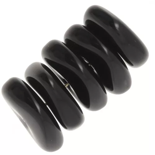 Cuentas redondas irregulares de 13 mm en resina opaca - Negro x6