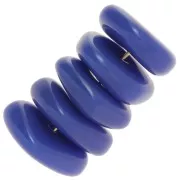 Cuentas redondas irregulares de 13 mm en resina opaca - Azul duro x6