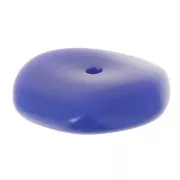 Cuentas redondas irregulares de 13 mm en resina opaca - Azul duro x6