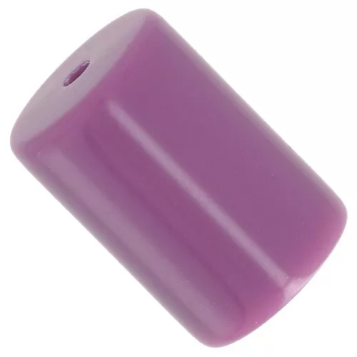Cuentas cilíndricas 13x9 mm en resina opaca - Malva oscuro x6