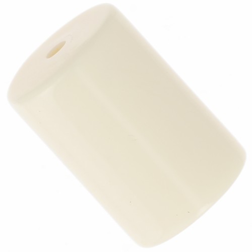 Cuentas cilíndricas 13x9 mm en resina opaca - Crudo x6