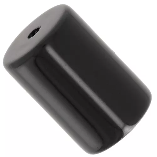 Cuentas cilíndricas 13x9 mm en resina opaca - Negro x6