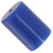 Perlas de resina opaca 13x9 mm tubo cilíndrico - Azul duro x6