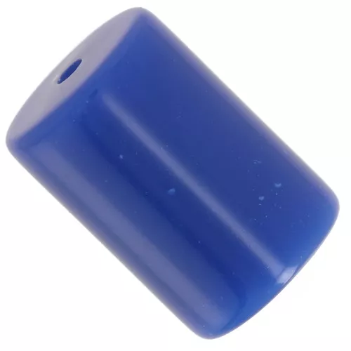 Perlas de resina opaca 13x9 mm tubo cilíndrico - Azul duro x6