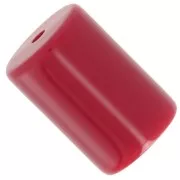 Cuentas - Perlas de tubo cilíndrico 13x9 mm en resina opaca - Rojo carmín x6 Perlas de tubo cilíndrico 13x9 mm en resina opaca - Rojo carmín x6