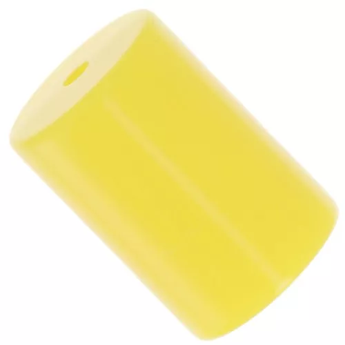 Perlas de resina opaca 13x9 mm tubo cilíndrico - Amarillo sol x6
