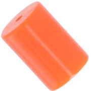 Perlas de tubo cilíndrico 13x9 mm en resina opaca - Naranja x6|raw }}