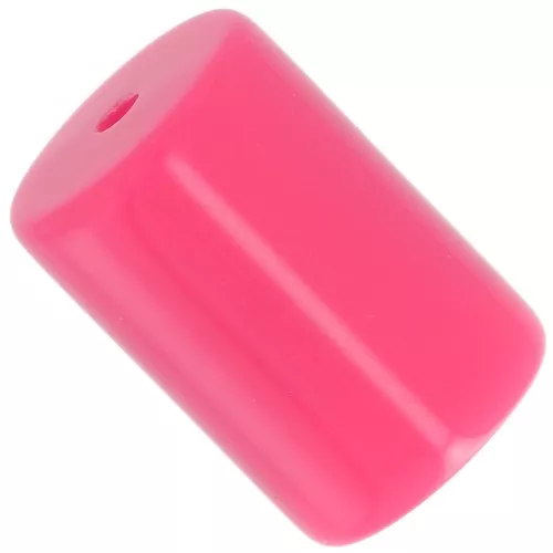 Perlas de resina opaca 13x9 mm tubo cilíndrico - Candy pink x6