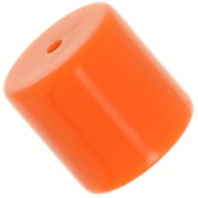 Cuenta de tubo cilíndrica de resina opaca 14 mm - Naranja x1|raw }}