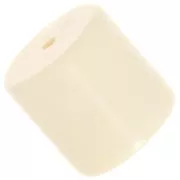 Cuenta de tubo cilíndrica de resina opaca de 14 mm - Crudo x1