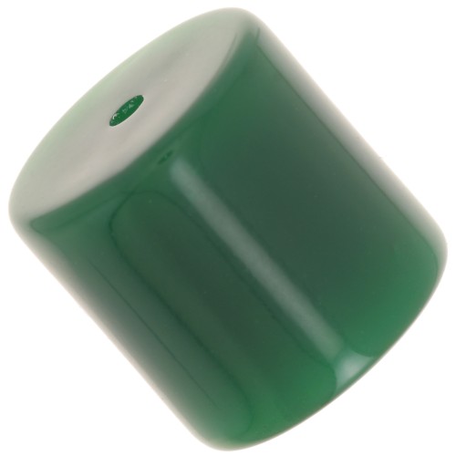 Cuenta de tubo cilíndrica de resina opaca 14 mm - Verde esmeralda x1