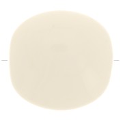 Cuentas planas - cuadrado redondeado - resina opaca 16 mm - Crudo x5