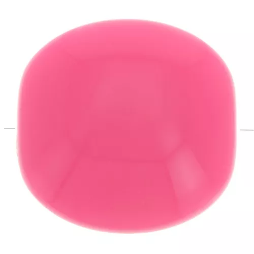 Cuentas planas - cuadrado redondeado - resina opaca 16 mm - Candy pink x5