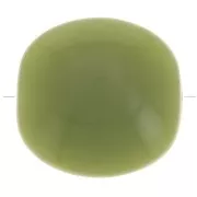 Cuentas - Perles plates - carré arrondi - en résine opaque 16 mm - Kaki x5 Perles plates - carré arrondi - en résine opaque 16 mm - Kaki x5