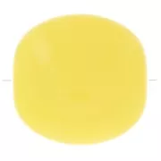 Cuentas planas - cuadrado redondeado - resina opaca 16 mm - Amarillo sol x5