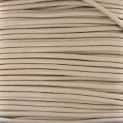 Cordon cuir européen 2 mm - Beige x1m