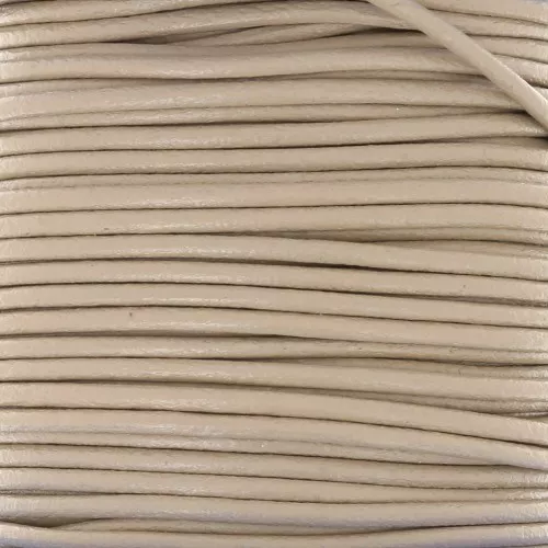Cordón de cuero europeo 2 mm - Beige x1m