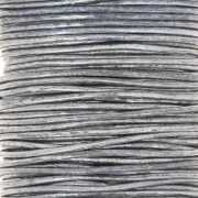 Plateado - Cordón de cuero europeo 2 mm - Plateado x1m Cordón de cuero europeo 2 mm - Plateado x1m