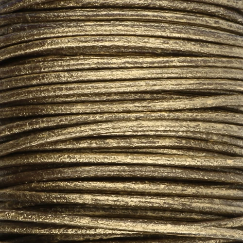 Cordón de cuero europeo 2 mm - Bronce x1m