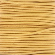 Cordón de cuero europeo 2 mm - Dorado x1m|raw }}