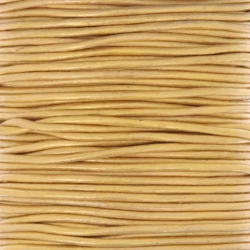 Cordón de cuero europeo 1,5 mm - Dorado x1m