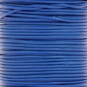 Cordón de cuero europeo 1 mm - Azul duro x1m