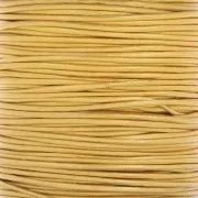 Cordón de cuero europeo 1 mm - Dorado x1m