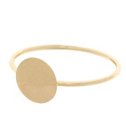 Anillo fino con bandeja para cabujón de 8 mm - Tamaño 57 - Gold filled (oro laminado)|raw }}