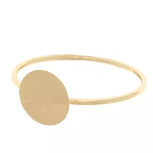 Anillo fino con bandeja para cabujón de 8 mm - Tamaño 57 - Gold filled (oro laminado)
