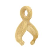 Cierre de colgante - fianza 8x3 mm - motivo hoja - chapado en oro de 3 micras x1|raw }}