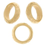 Cuenta arandela martillada 7x2 mm - baño de oro de 3 micras x1|raw }}