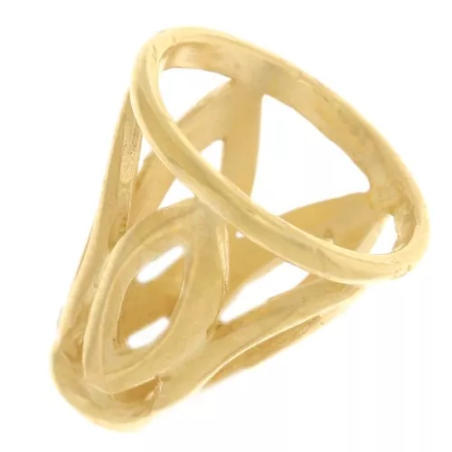Cuenta cónica calada de 11 mm - chapada en oro de 3 micras x1