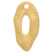 Dije ovalado hueco irregular 18x9 mm - Dorado con oro fino x1|raw }}