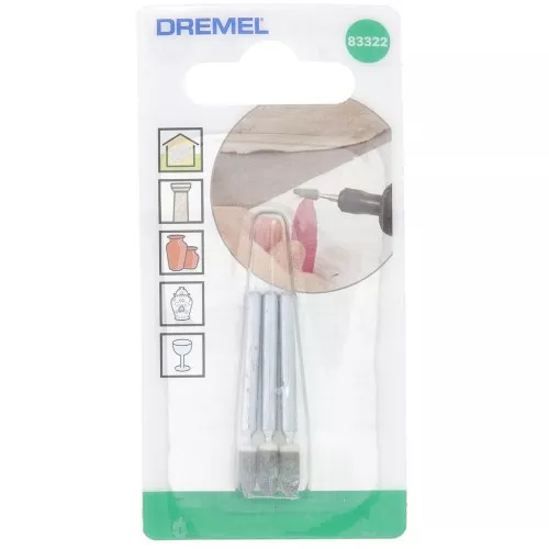 Ruedas abrasivas de carburo de silicio 10x4 mm - Dremel - grano medio x3