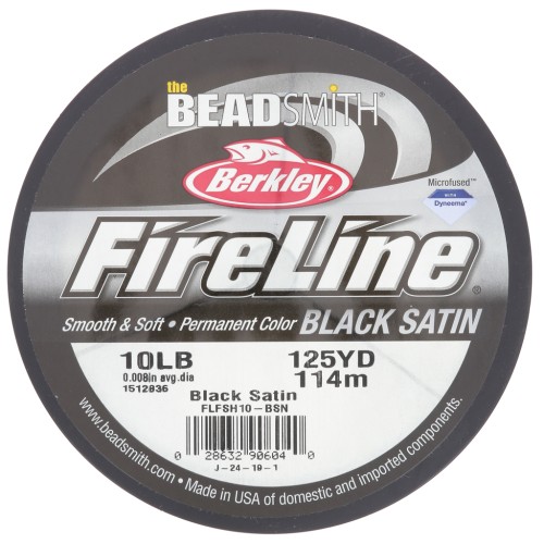 Cable Fireline - Trenza fundida 0,17 mm (10LB) - Black Satin x114m