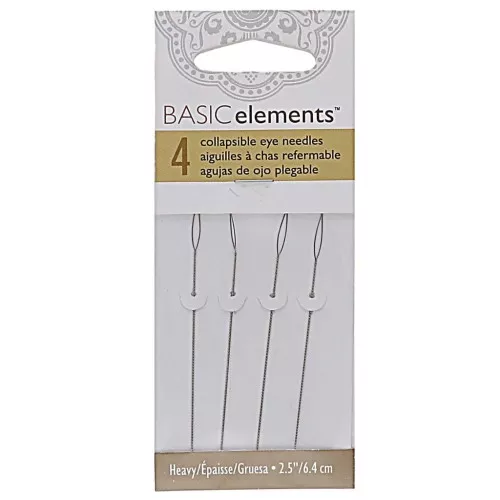 Agujas de ojo reformable de 0,51 mm de grosor - Beadsmith x4
