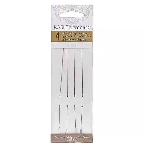 Agujas grandes de ojo reformable 0,60 mm - Beadsmith x4