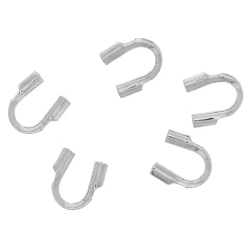 Protectores-terminales de hilo y cable 0,7 mm - Plateado x20