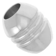 Cuenta con forma de oliva 15x12 mm agujero grande - acero inoxidable 304L x1