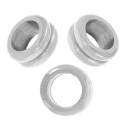 Cuentas arandalas agujero grande de 6,5 x 3 mm - Acero inoxidable 304L x5