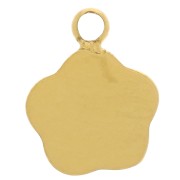 Dije de flor de 7 mm con óxido de circonio - acero inoxidable dorado x1