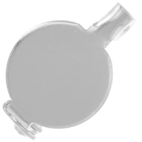 Soporte de broche con placa base plana 13 mm - Plateado x1