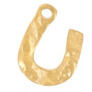 Dije en forma de U martillada 10x7 mm - Acero inoxidable 316L dorado x1|raw }}