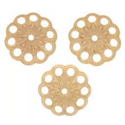 Casquillas con filigrana, trabajadas 10 mm - Dorado x20|raw }}