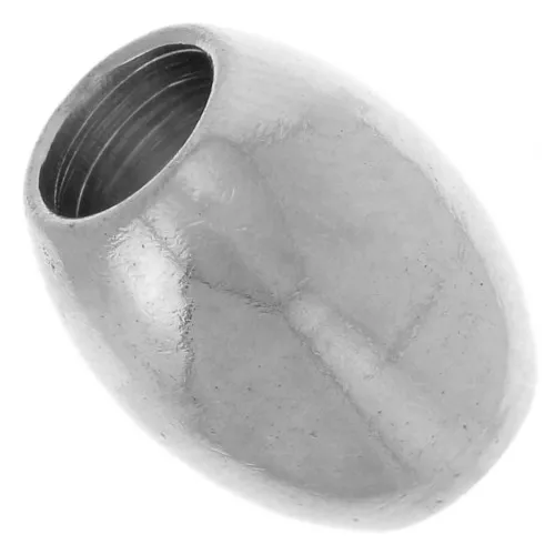 Cuenta con forma de oliva 10x8 mm agujero grande - Acero inoxidable 304L x5