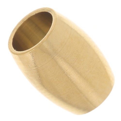 Cuentas con forma de oliva 9x6,5 mm agujero grande - Acero inoxidable 304L Dorado x5